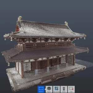 Japanese castle, point cloud